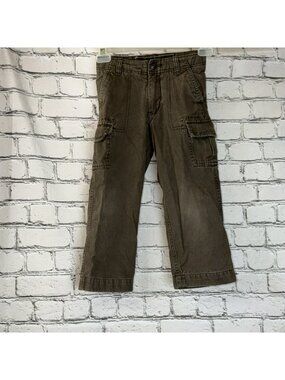 Baby Gap Cargo Pants Boys 5 Toddler Kids Grunge Skater Y2K Pockets Brown Lined